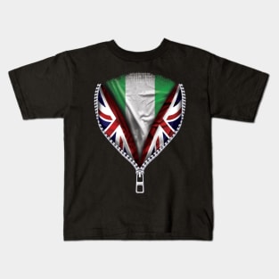 Nigerian Flag  Nigeria Flag zipped British Flag - Gift for Nigerian From Nigeria Kids T-Shirt